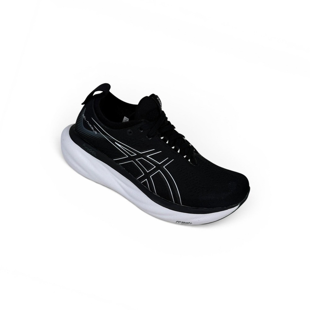 Asics Gel Nimbus 25 Running Shoes Womens 8 Wide Black White 1012B437 001